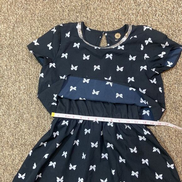 Total Girl Charming Black and White Kids Dress Size 14 REG - Picture 4 of 10